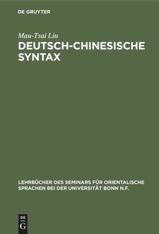 Front cover_Deutsch-Chinesische Syntax
