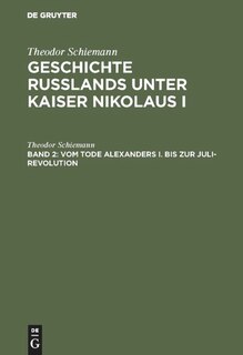 Couverture_Vom Tode Alexanders I. bis zur Juli-Revolution