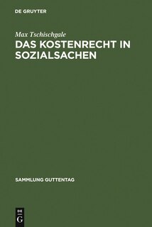 Front cover_Das Kostenrecht in Sozialsachen