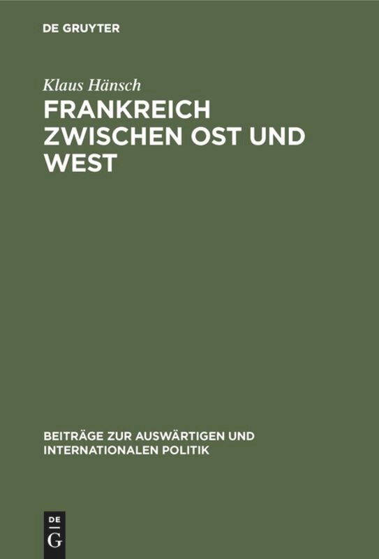 Front cover_Frankreich zwischen Ost und West
