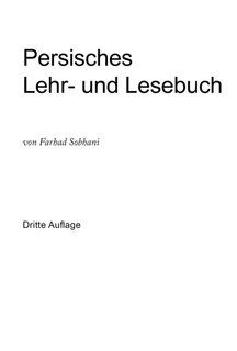 Front cover_Persisches Lehr- und Lesebuch für die Umgangssprache