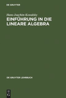 Front cover_Einführung in die lineare Algebra