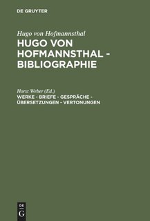 Front cover_Werke - Briefe - Gespräche - Übersetzungen - Vertonungen