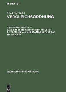 Front cover_§§ 82–132. Nachtrag (mit RpflG §§ 3, 5–11, 18, 19). Anhang (mit BRAGebO §§ 79–82 u.a.). Sachregister