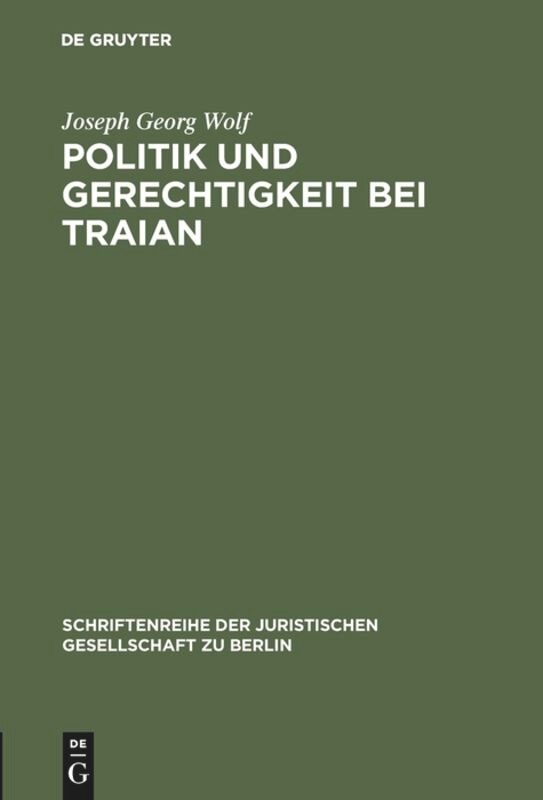 Couverture_Politik und Gerechtigkeit bei Traian