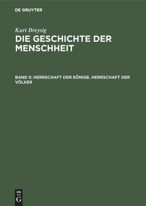 Front cover_Herrschaft der Könige. Herrschaft der Völker