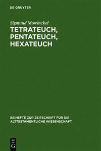 Front cover_Tetrateuch, Pentateuch, Hexateuch