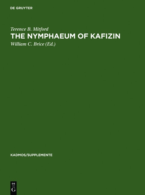 Front cover_The Nymphaeum of Kafizin