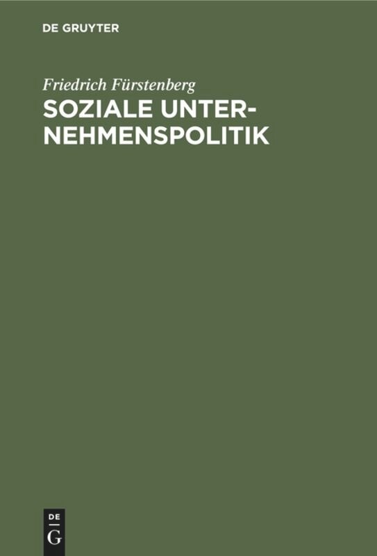 Front cover_Soziale Unternehmenspolitik