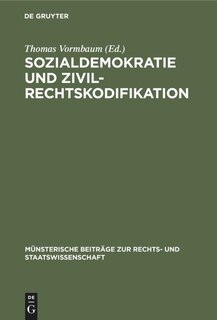 Front cover_Sozialdemokratie und Zivilrechtskodifikation