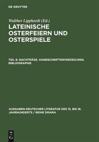 Front cover_Nachträge. Handschriftenverzeichnis. Bibliographie