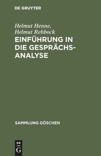 Front cover_Einführung in die Gesprächsanalyse