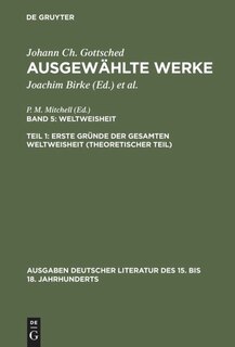 Front cover_Erste Gr&uuml;nde der gesamten Weltweisheit (Theoretischer Teil)