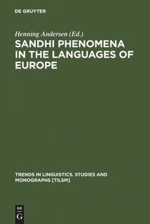 Couverture_Sandhi Phenomena in the Languages of Europe