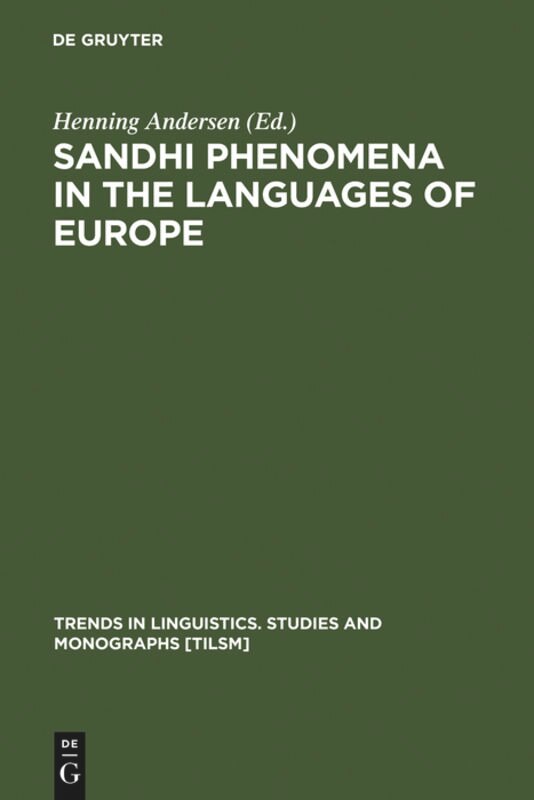 Couverture_Sandhi Phenomena in the Languages of Europe