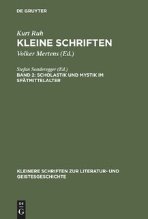 Front cover_Scholastik und Mystik im Spätmittelalter