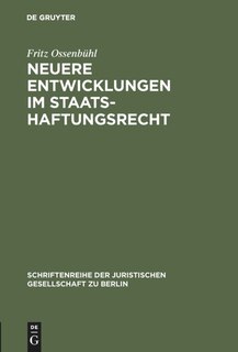 Front cover_Neuere Entwicklungen im Staatshaftungsrecht
