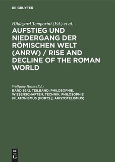 Couverture_Philosophie, Wissenschaften, Technik. Philosophie (Platonismus [Forts.]; Aristotelismus)