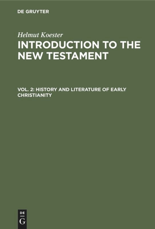 Front cover_History And Literature Of Early Christianity
