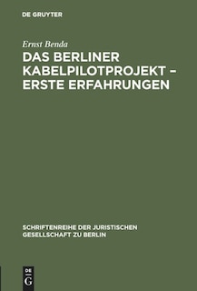 Front cover_Das Berliner Kabelpilotprojekt – erste Erfahrungen