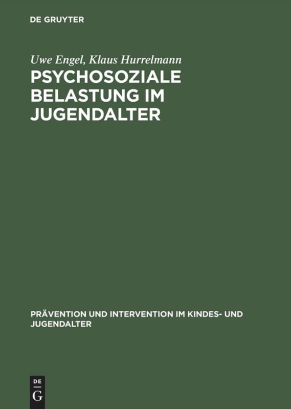 Front cover_Psychosoziale Belastung im Jugendalter