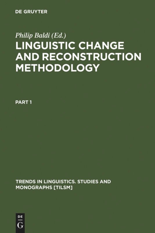 Couverture_Linguistic Change and Reconstruction Methodology