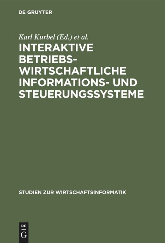Couverture_Interaktive Betriebswirtschaftliche Informations- Und Steuerungssysteme
