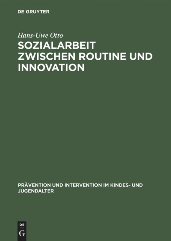 Front cover_Sozialarbeit zwischen Routine und Innovation