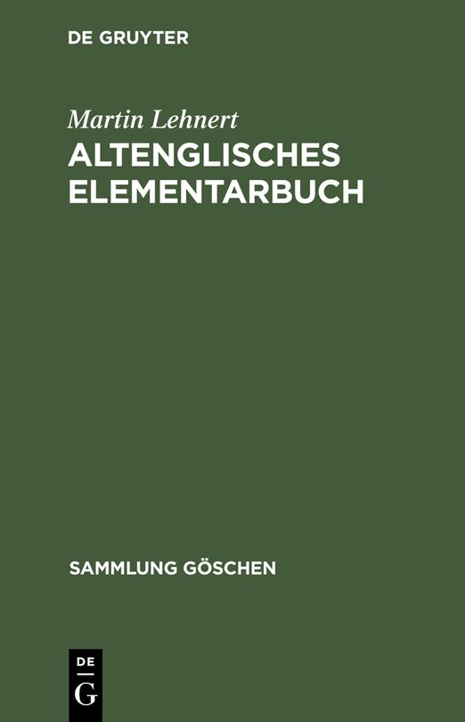 Front cover_Altenglisches Elementarbuch