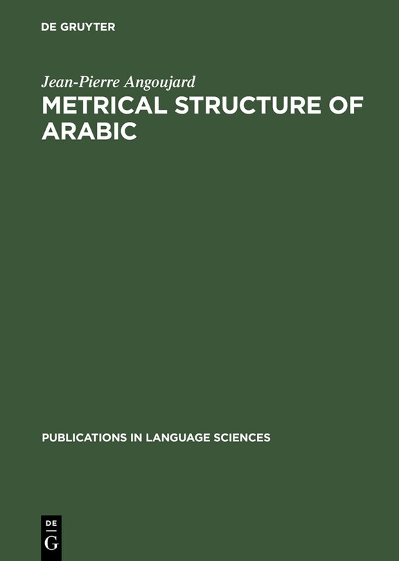 Couverture_Metrical Structure of Arabic