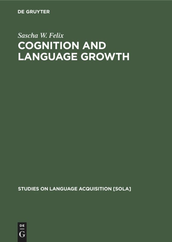 Front cover_Cognition And Language Growth