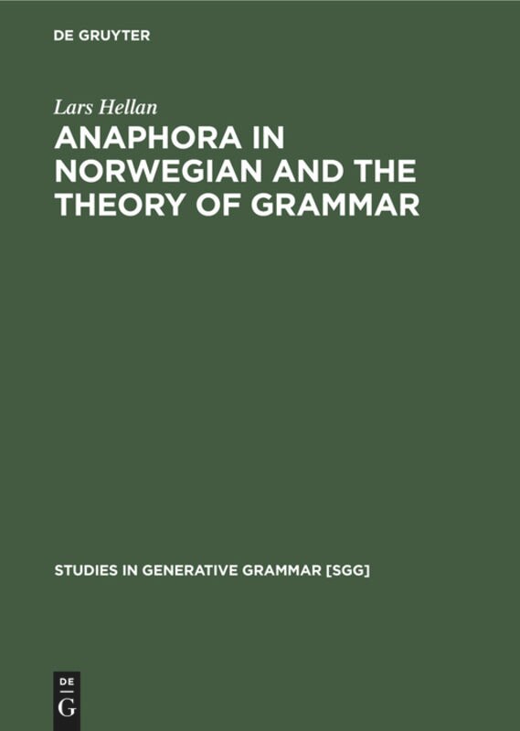 Couverture_Anaphora in Norwegian and the Theory of Grammar