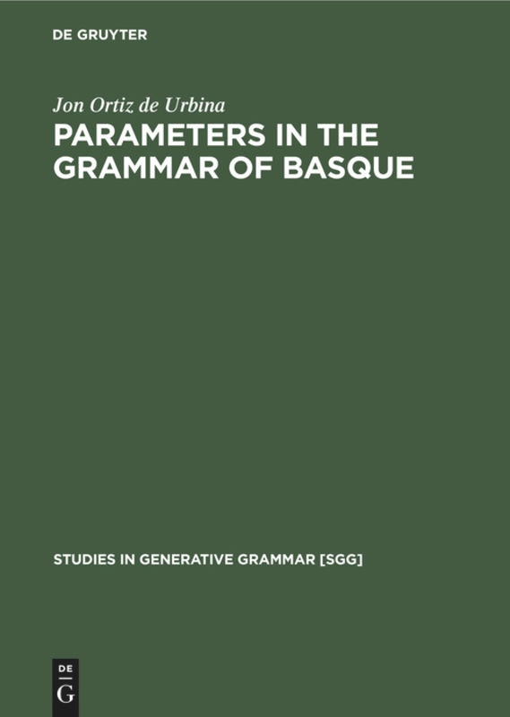 Couverture_Parameters in the grammar of Basque