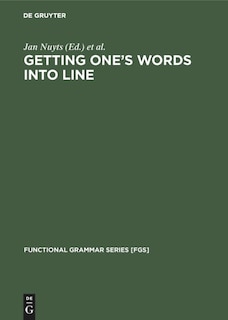 Front cover_Getting One's Words into Line