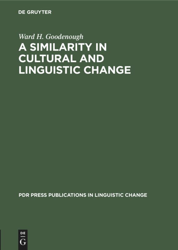 Front cover_A Similarity In Cultural And Linguistic Change