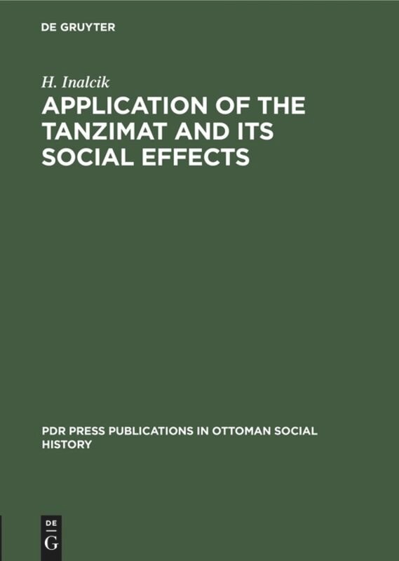 Application Of The Tanzimat And Its Social Effects