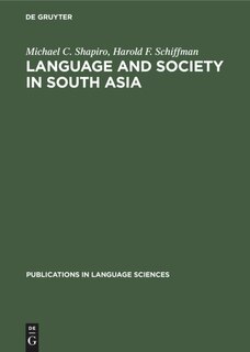 Front cover_Language And Society In South Asia
