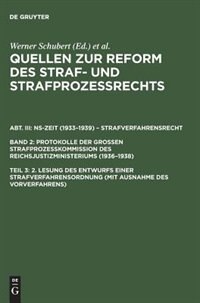 Couverture_2. Lesung des Entwurfs einer Strafverfahrensordnung (mit Ausnahme des Vorverfahrens)