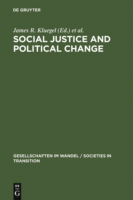 Front cover_Social Justice and Political Change