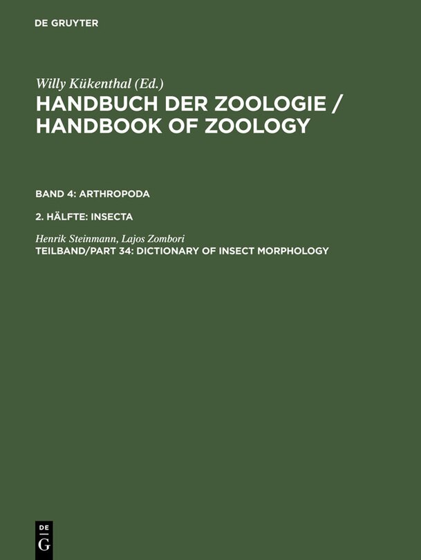 Front cover_Dictionary of Insect Morphology