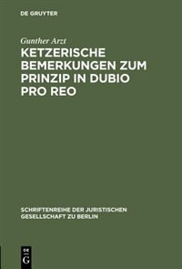 Couverture_Ketzerische Bemerkungen zum Prinzip in dubio pro reo