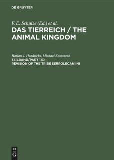 Front cover_Revision of the Tribe Serrolecaniini