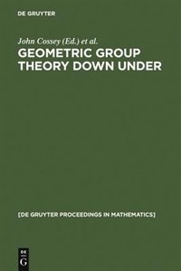 Front cover_Geometric Group Theory Down Under
