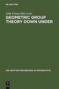 Front cover_Geometric Group Theory Down Under