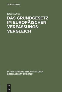 Front cover_Das Grundgesetz im europäischen Verfassungsvergleich