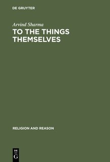 Front cover_To the Things Themselves