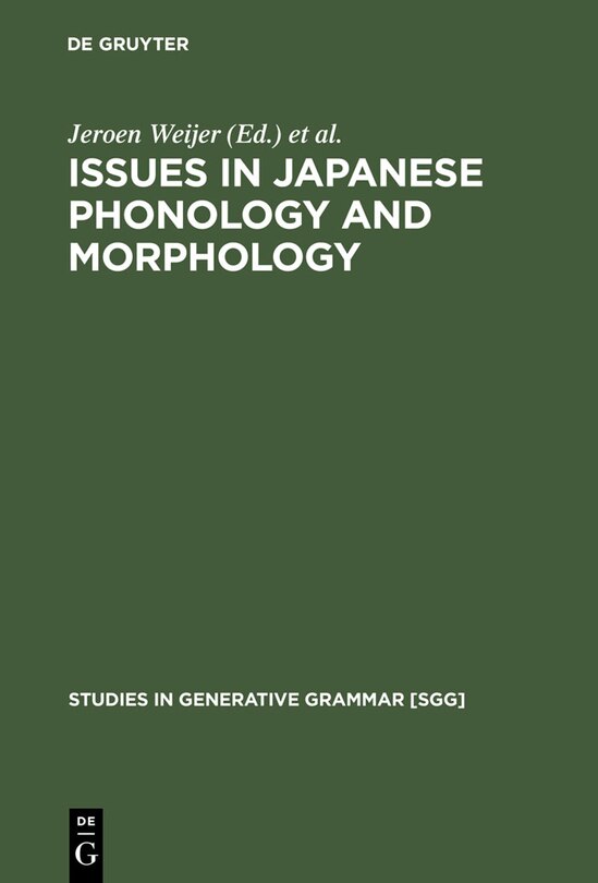 Front cover_Issues in Japanese Phonology and Morphology