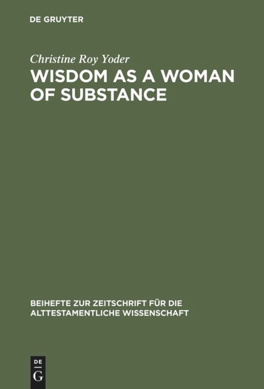 Front cover_Wisdom as a Woman of Substance
