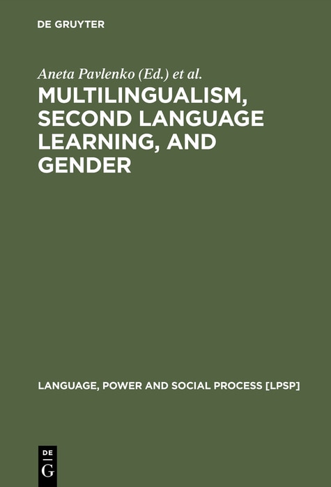 Front cover_Multilingualism, Second Language Learning, and Gender