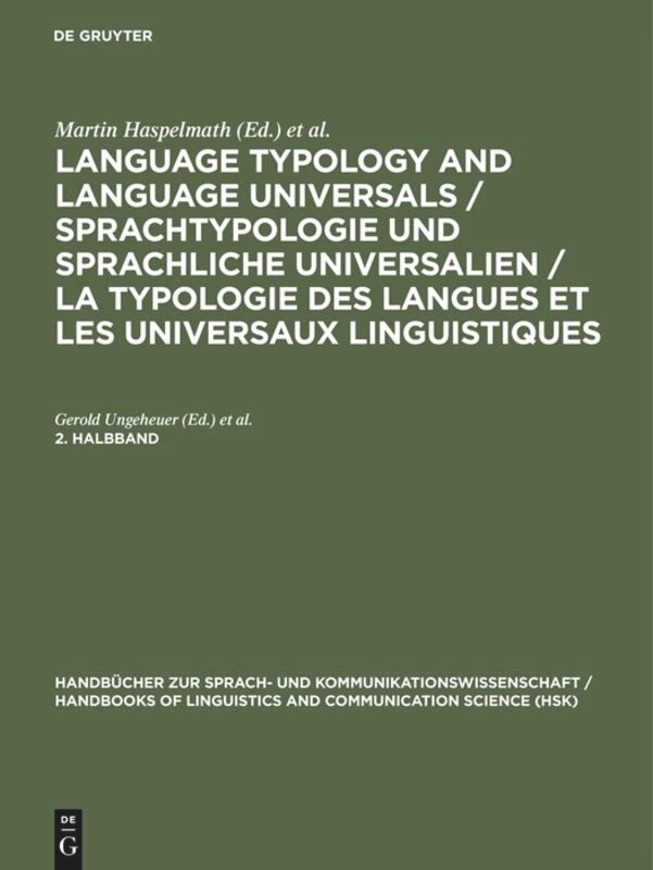 Front cover_Language Typology and Language Universals 2.Teilband